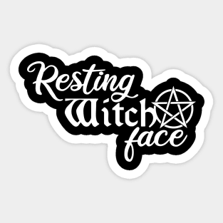 Resting Witch Face Sticker